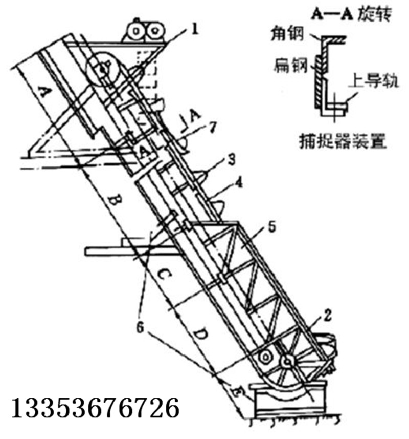 T型提升機示意圖